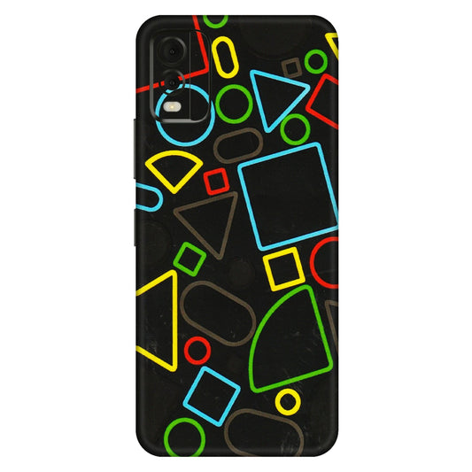 HMD NOKIA Phone Skins (All Models) - Black Shapes - 3D Embossed Finish (L-131) HMD Nokia C32