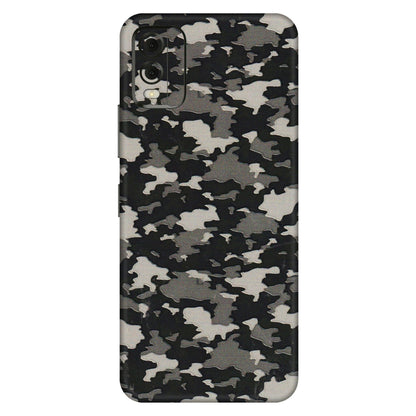 HMD NOKIA Phone Skins (All Models) - Black/Grey Camoflaunge - 3D Embossed Finish (L-142) HMD Nokia C32