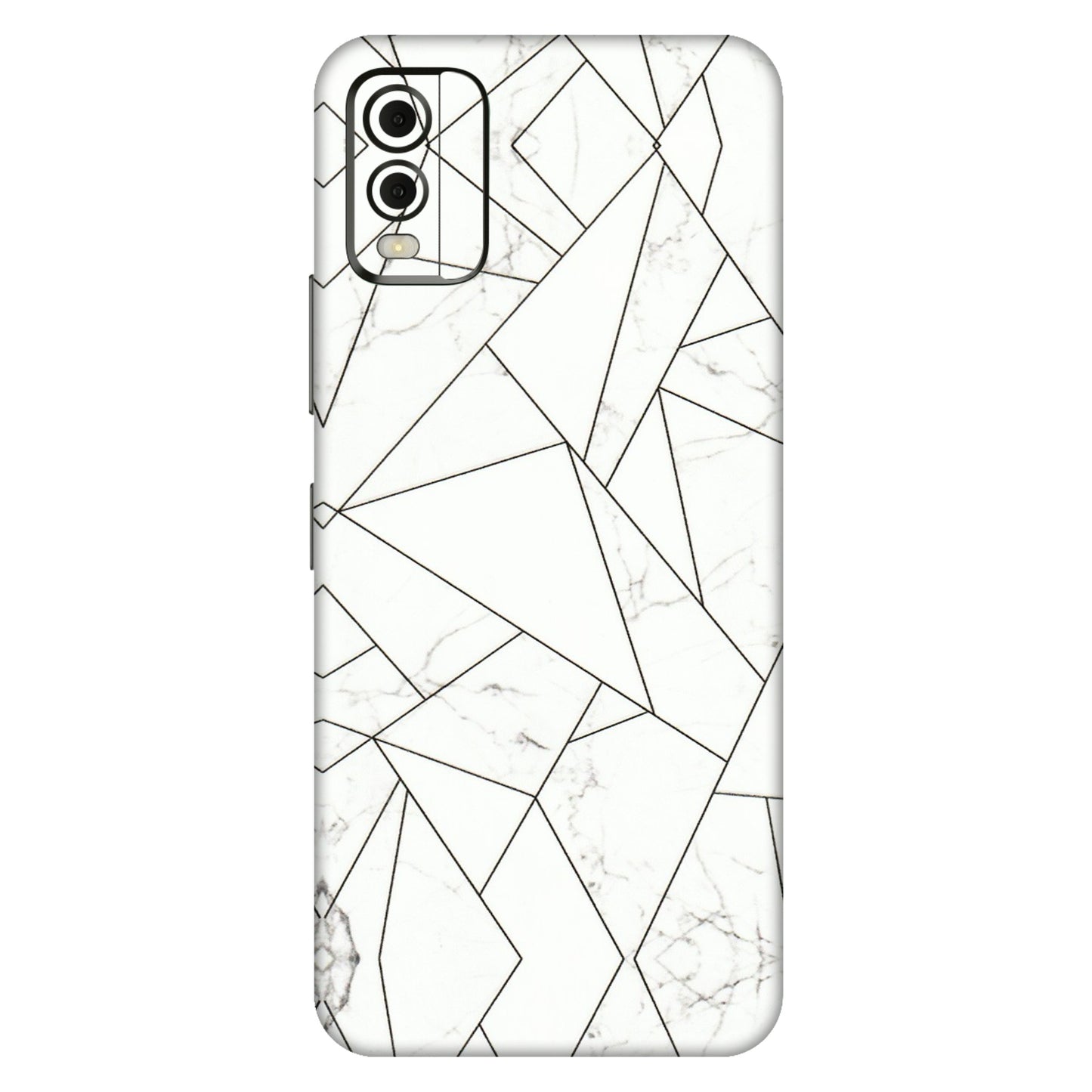 HMD NOKIA Phone Skins (All Models) - Luxury White Marble Effect - 3D Embossed Finish (L-168) HMD Nokia C32