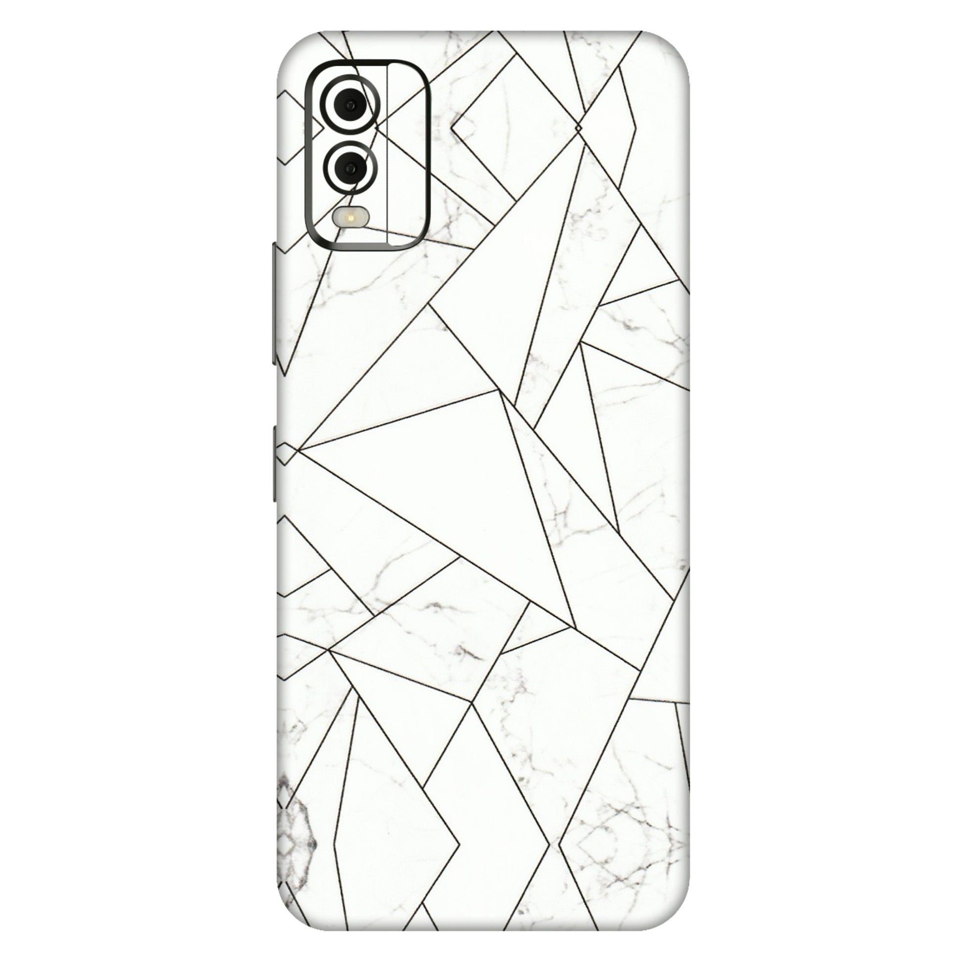 HMD NOKIA Phone Skins (All Models) - Luxury White Marble Effect - 3D Embossed Finish (L-168) HMD Nokia C32