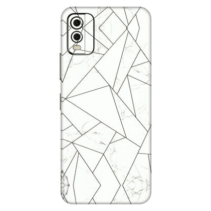 HMD NOKIA Phone Skins (All Models) - Luxury White Marble Effect - 3D Embossed Finish (L-168) HMD Nokia C32