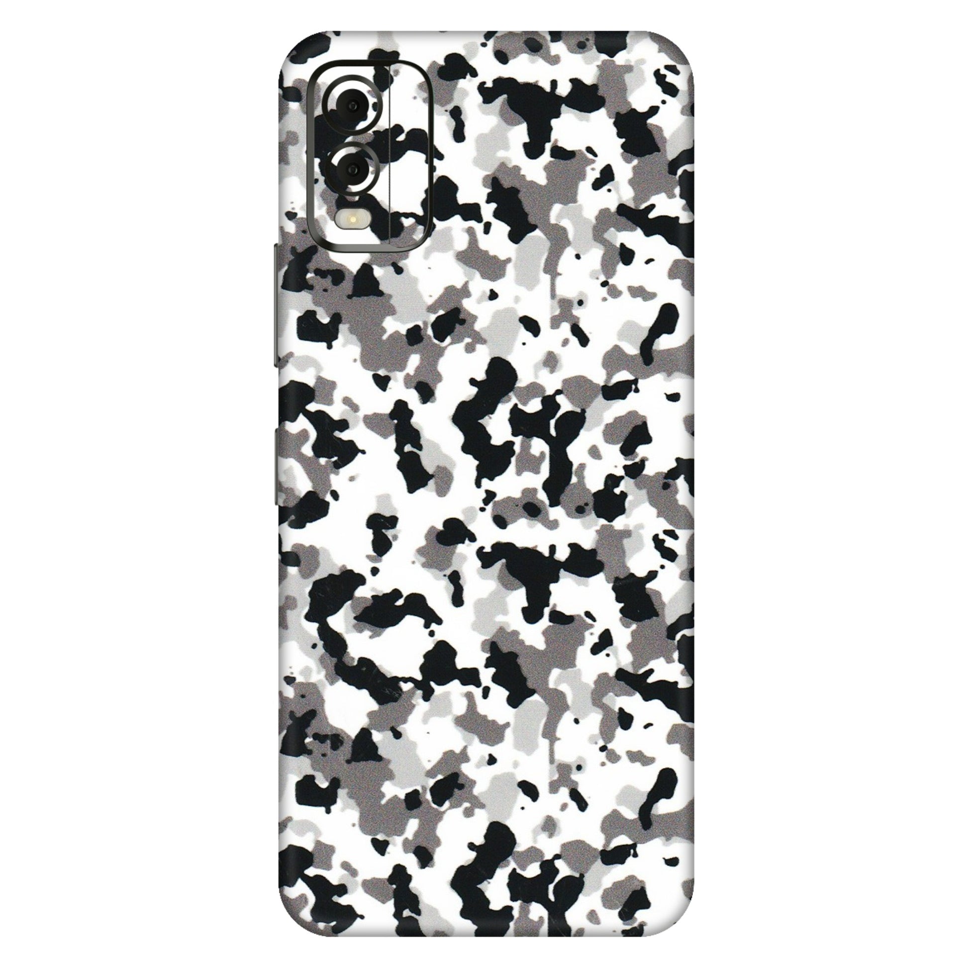 HMD NOKIA Phone Skins (All Models) - White Black Camouflage - 3D Embossed Finish (L-18) HMD Nokia C32