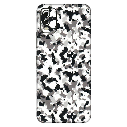 HMD NOKIA Phone Skins (All Models) - White Black Camouflage - 3D Embossed Finish (L-18) HMD Nokia C32