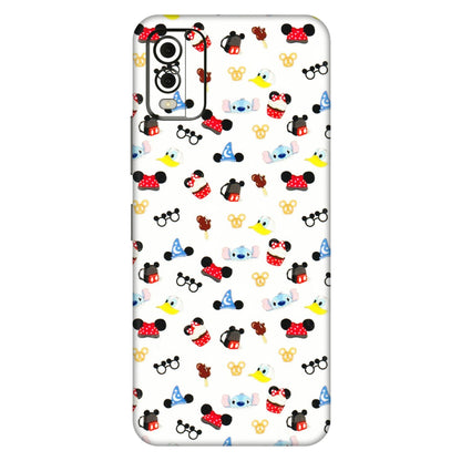 HMD NOKIA Phone Skins (All Models) - Minnie Mouse & Donald Doodles s - 3D Embossed Finish (L-194) HMD Nokia C32