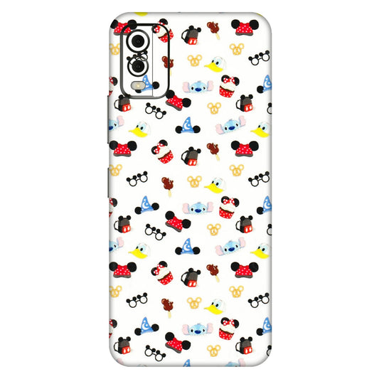 HMD NOKIA Phone Skins (All Models) - Minnie Mouse & Donald Doodles s - 3D Embossed Finish (L-194) HMD Nokia C32