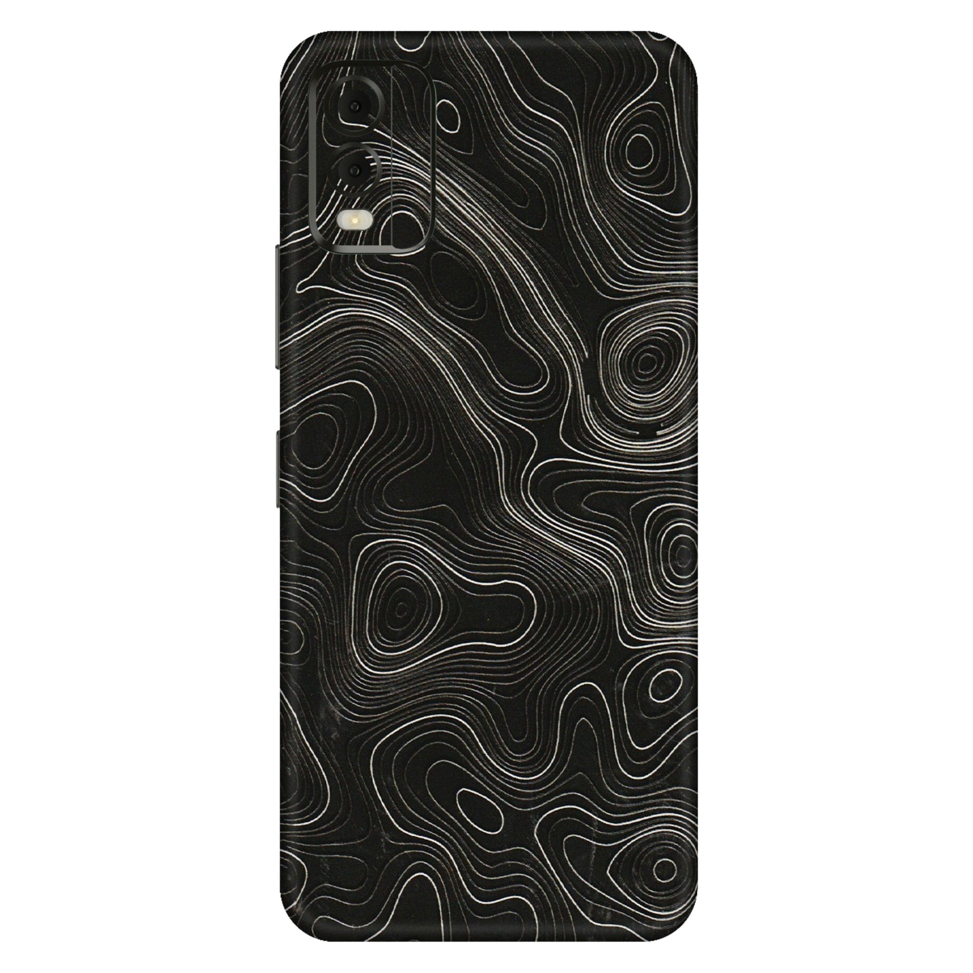 HMD NOKIA Phone Skins (All Models) - Black Swirl - 3D Embossed Finish (L-196) HMD Nokia C32