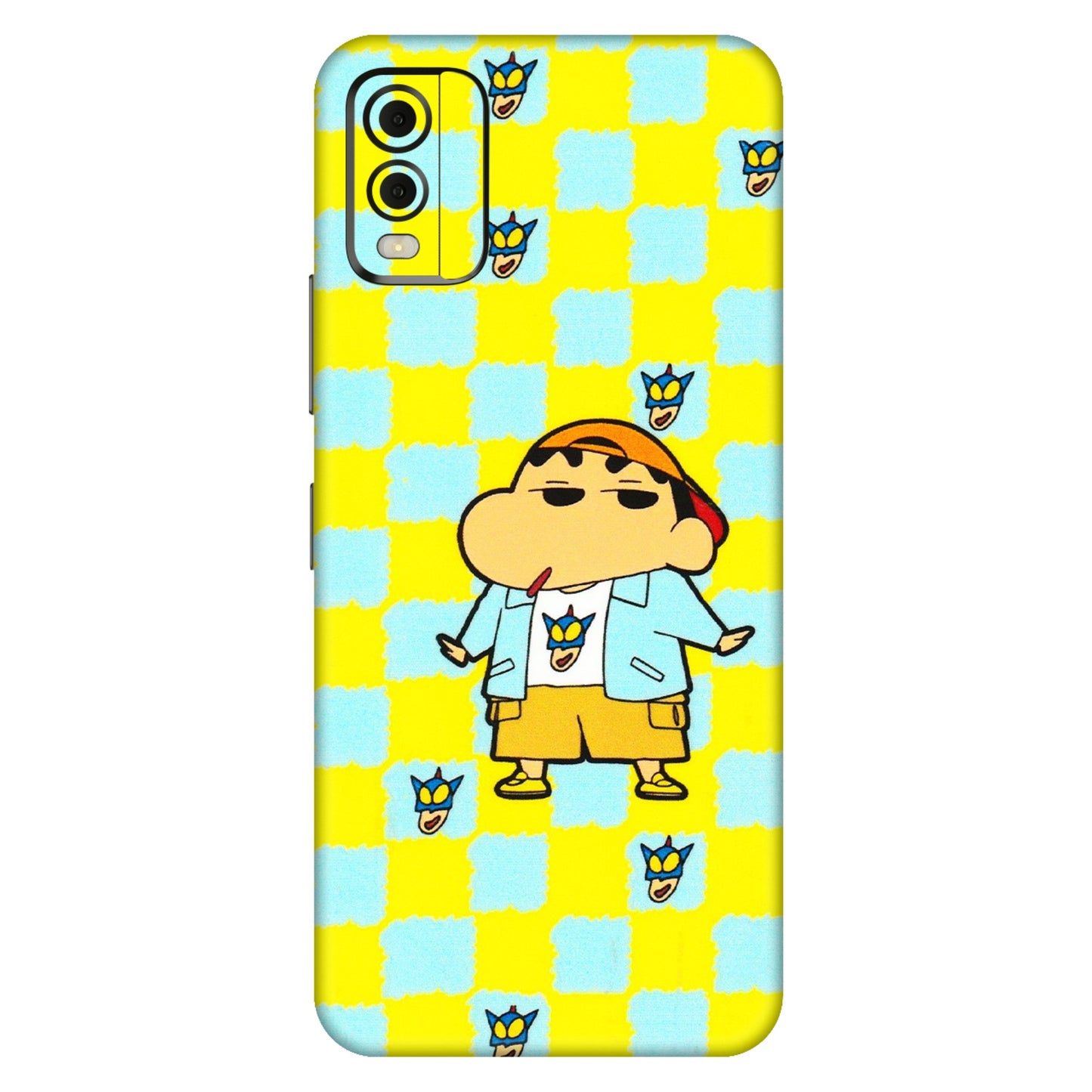 HMD NOKIA Phone Skins (All Models) - Yellow Blue Shinchan Cute - 3D Embossed Finish (L-221) HMD Nokia C32