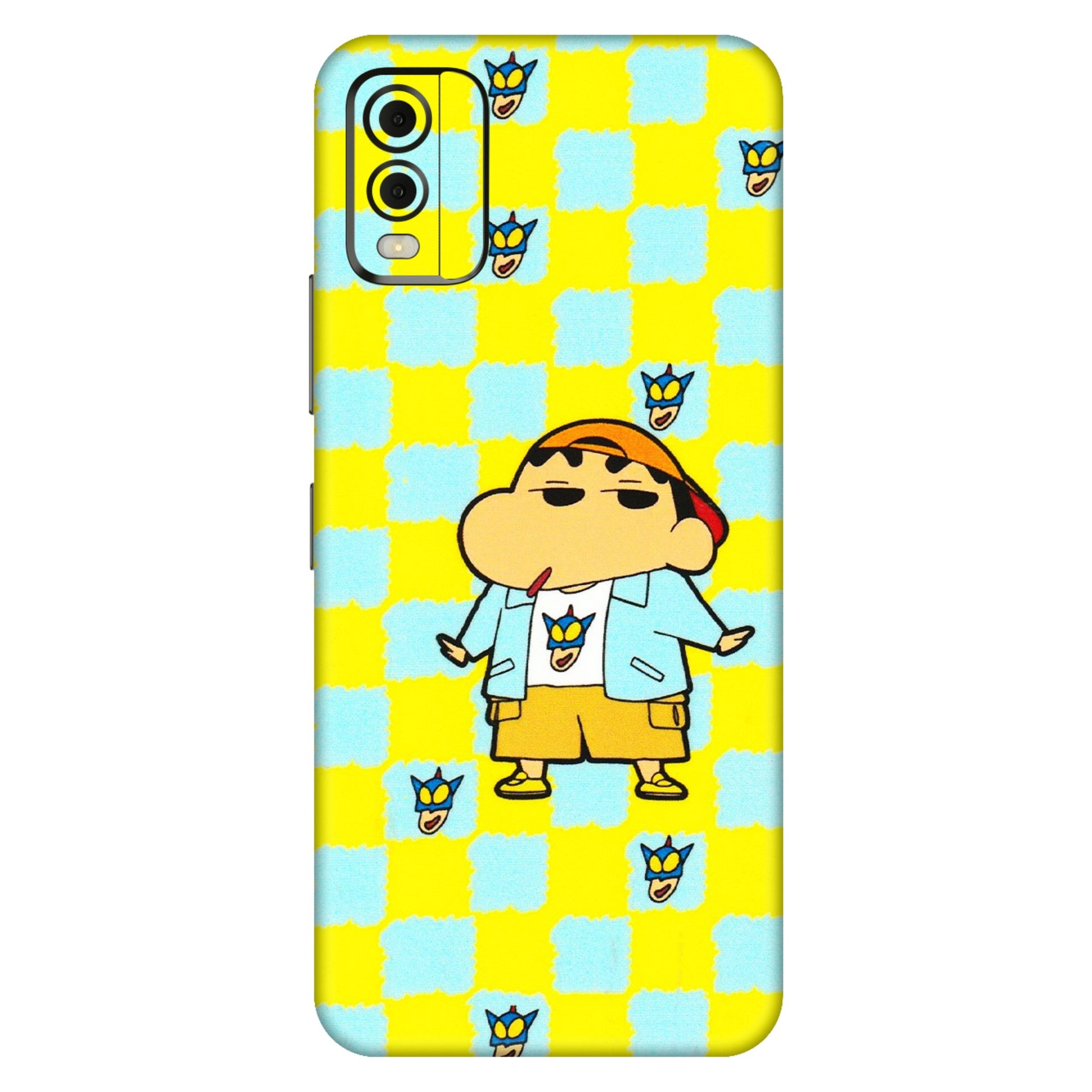 HMD NOKIA Phone Skins (All Models) - Yellow Blue Shinchan Cute - 3D Embossed Finish (L-221) HMD Nokia C32