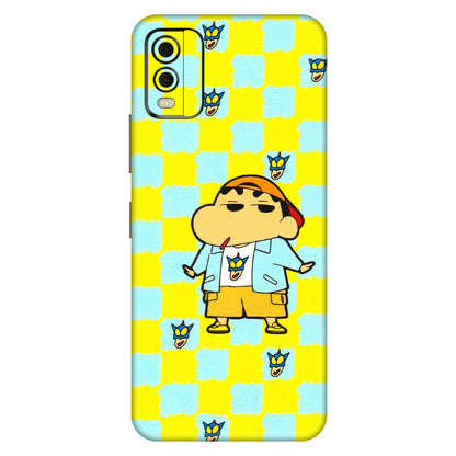 HMD NOKIA Phone Skins (All Models) - Yellow Blue Shinchan Cute - 3D Embossed Finish (L-221) HMD Nokia C32