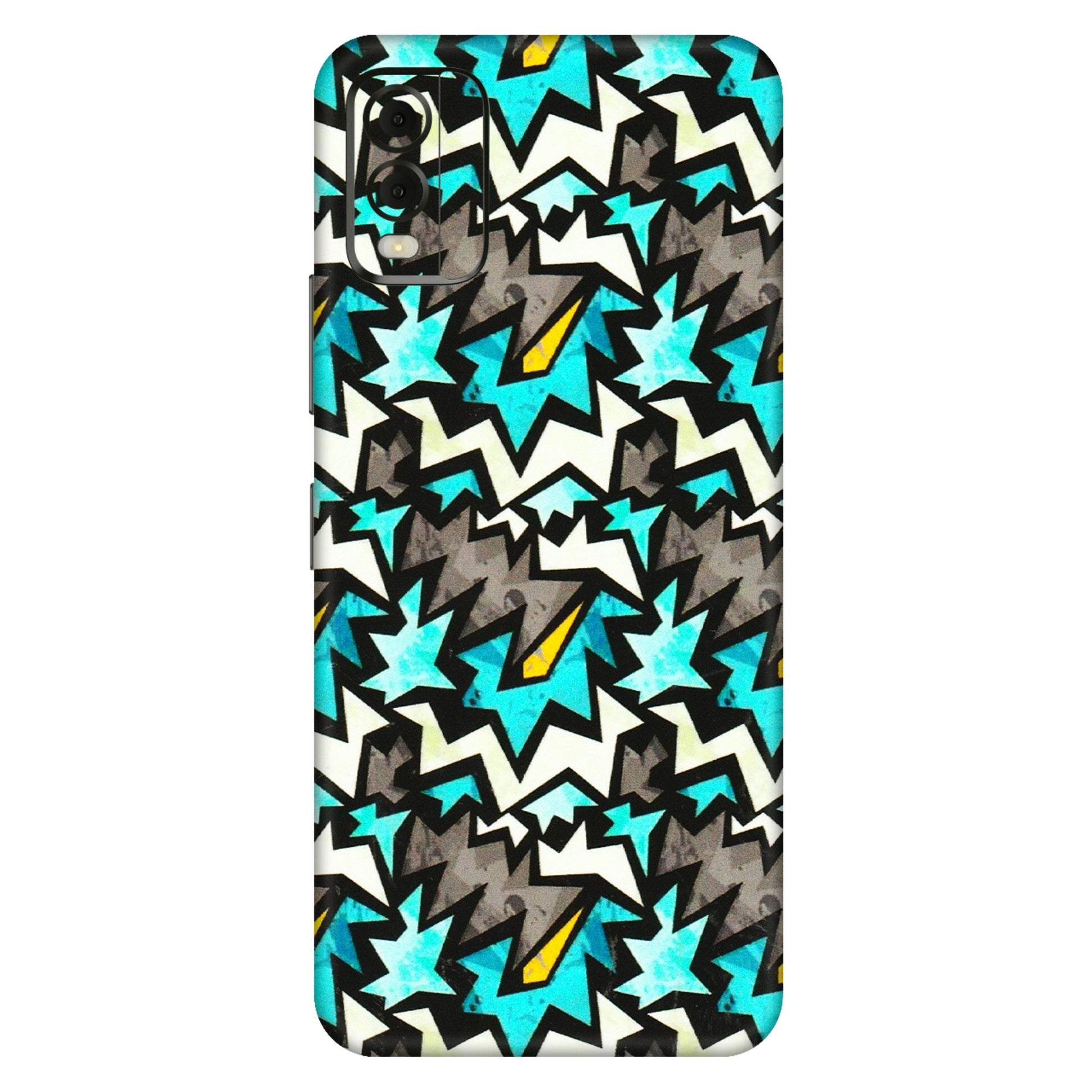 HMD NOKIA Phone Skins (All Models) - Funky Zig Zag - 3D Embossed Finish (L-223) HMD Nokia C32