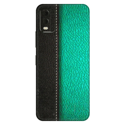 HMD NOKIA Phone Skins (All Models) - Black Green Dual Leather Stich - 3D Embossed Finish (L-233) HMD Nokia C32
