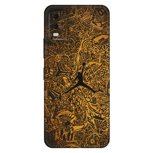 HMD NOKIA Phone Skins (All Models) - Premium Gold Basketball Player - 3D Embossed Finish (L-236) HMD Nokia C32