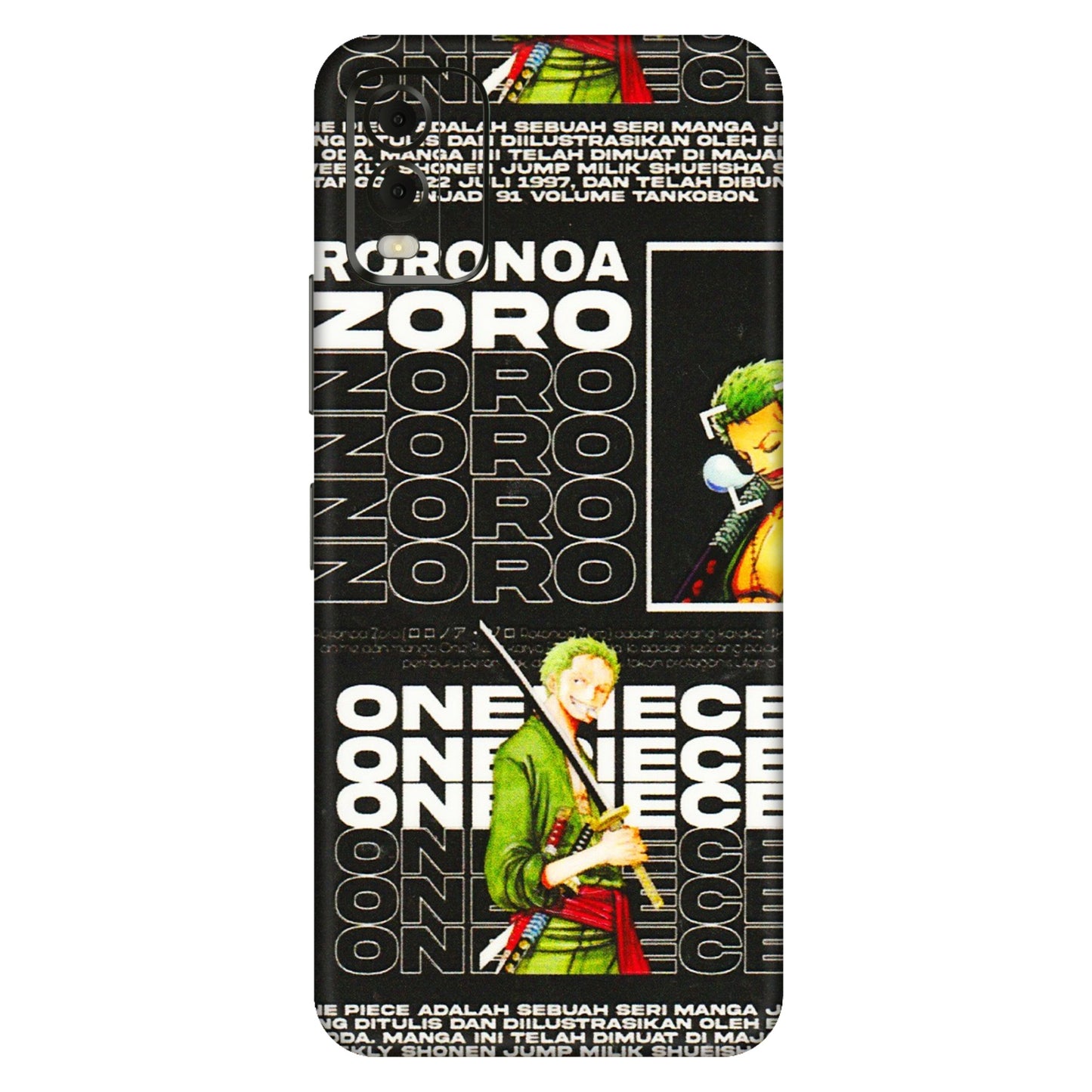 HMD NOKIA Phone Skins (All Models) - One Piece Zoro - 3D Embossed Finish (L-250) HMD Nokia C32