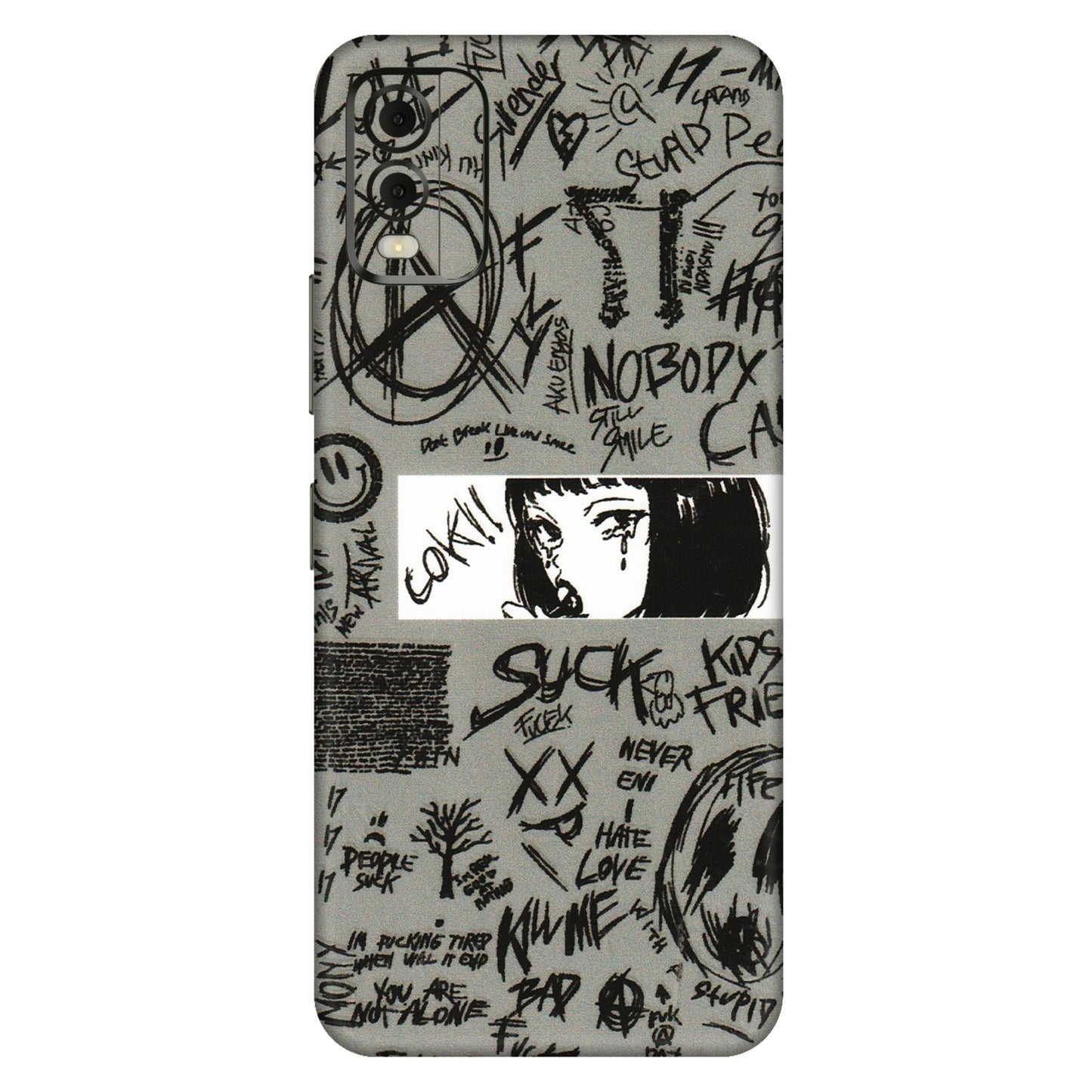 HMD NOKIA Phone Skins (All Models) - Never Have Love Anime - 3D Embossed Finish (L-260) HMD Nokia C32