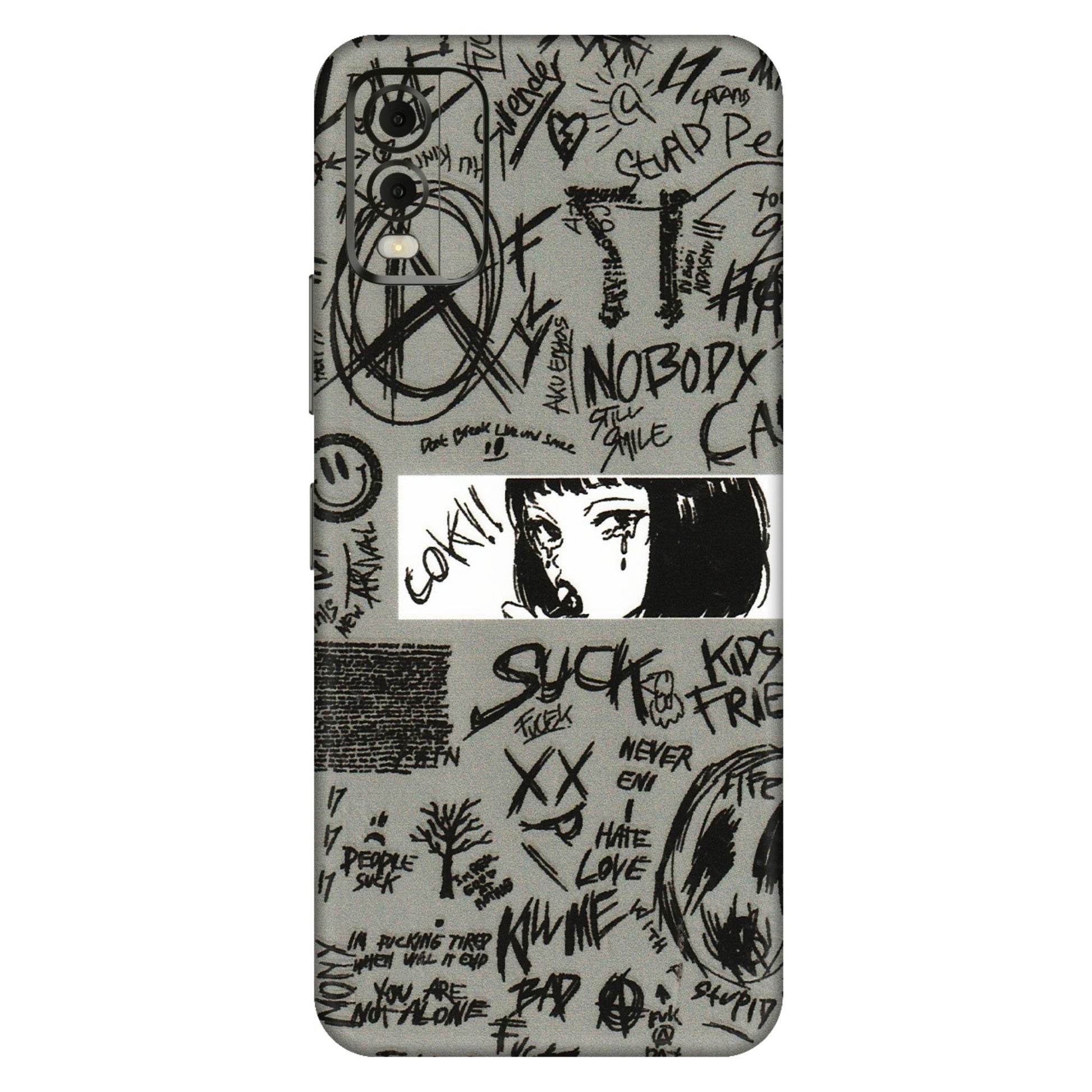 HMD NOKIA Phone Skins (All Models) - Never Have Love Anime - 3D Embossed Finish (L-260) HMD Nokia C32