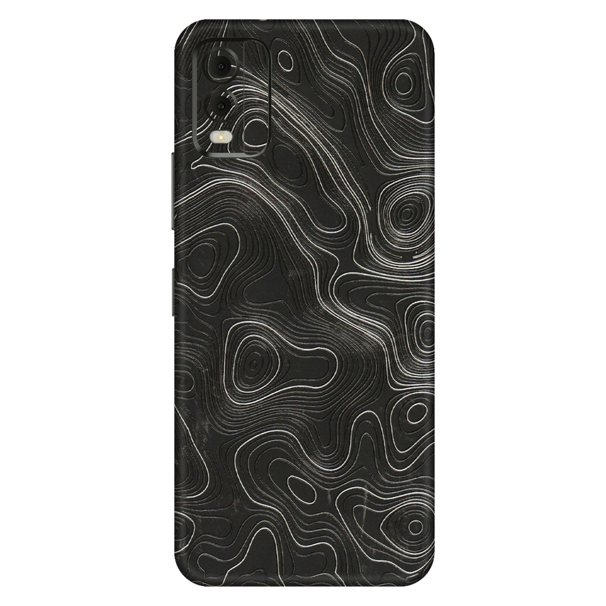 HMD NOKIA Phone Skins (All Models) - Abstract White Line Map - 3D Embossed Finish (L-269) HMD Nokia C32