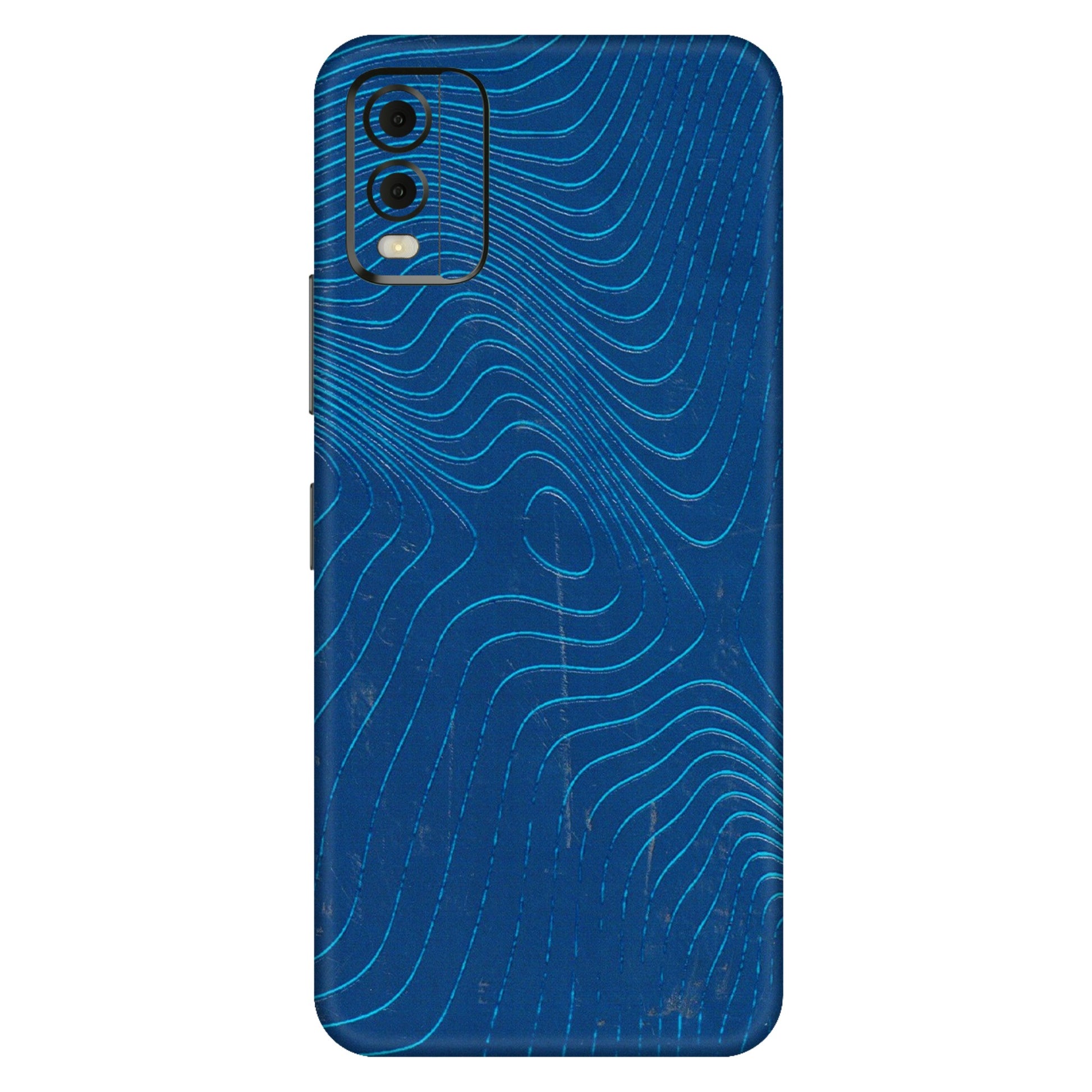 HMD NOKIA Phone Skins (All Models) - Abstract Blue Line Map - 3D Embossed Finish (L-272) HMD Nokia C32