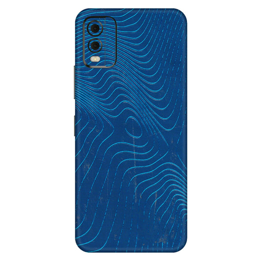 HMD NOKIA Phone Skins (All Models) - Abstract Blue Line Map - 3D Embossed Finish (L-272) HMD Nokia C32