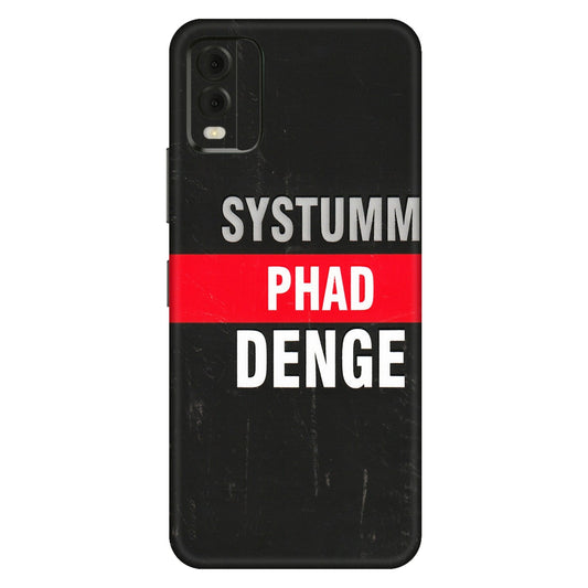 HMD NOKIA Phone Skins (All Models) - Systumm Phad Denge - 3D Embossed Finish (L-278) HMD Nokia C32