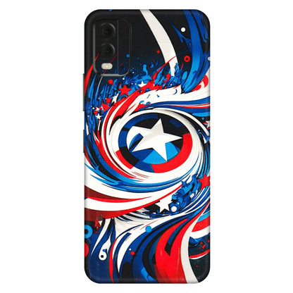 HMD NOKIA Phone Skins (All Models) - Captain America Logo - 3D Embossed Finish (L-307) HMD Nokia C32