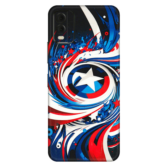 HMD NOKIA Phone Skins (All Models) - Captain America Logo - 3D Embossed Finish (L-307) HMD Nokia C32