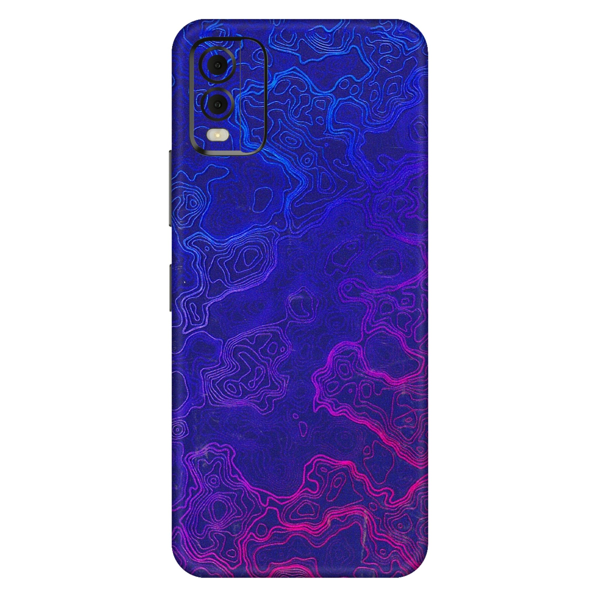 HMD NOKIA Phone Skins (All Models) - Purple Ripples Swirl - 3D Embossed Finish (L-314) HMD Nokia C32