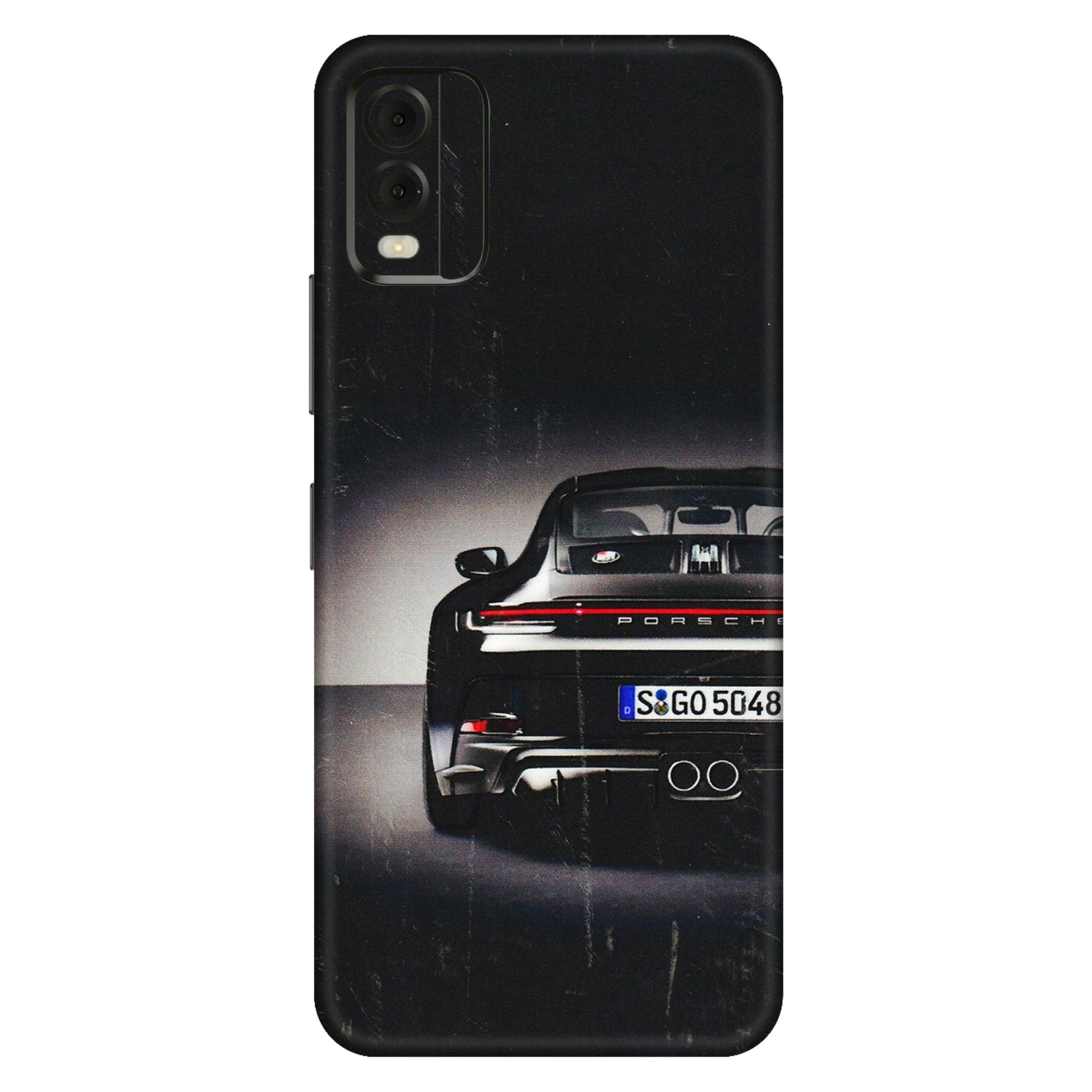 HMD NOKIA Phone Skins (All Models) - New Black Porsche GT3 - 3D Embossed Finish (L-327) HMD Nokia C32