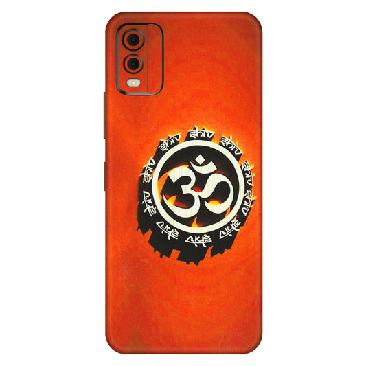 HMD NOKIA Phone Skins (All Models) - Aum Shiv Orange - 3D Embossed Finish (L-32) HMD Nokia C32