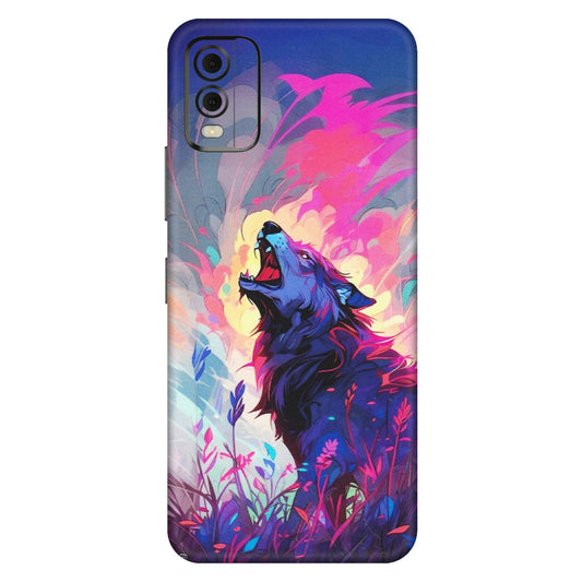 HMD NOKIA Phone Skins (All Models) - New Wild Wolf Abstract - Matte Finish (M-125) HMD Nokia C32