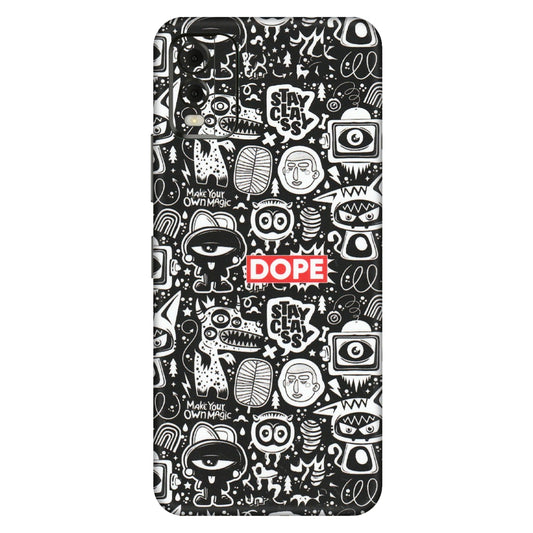 HMD NOKIA Phone Skins (All Models) - Dope Stay Classy Black Doodles - Matte Finish (M-126) HMD Nokia C32