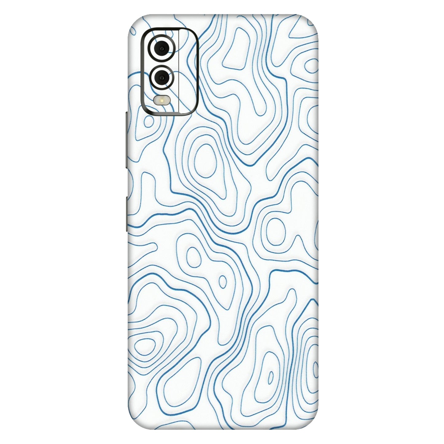 HMD NOKIA Phone Skins (All Models) - Blue And White Swirls - Matte Finish (M-139) HMD Nokia C32