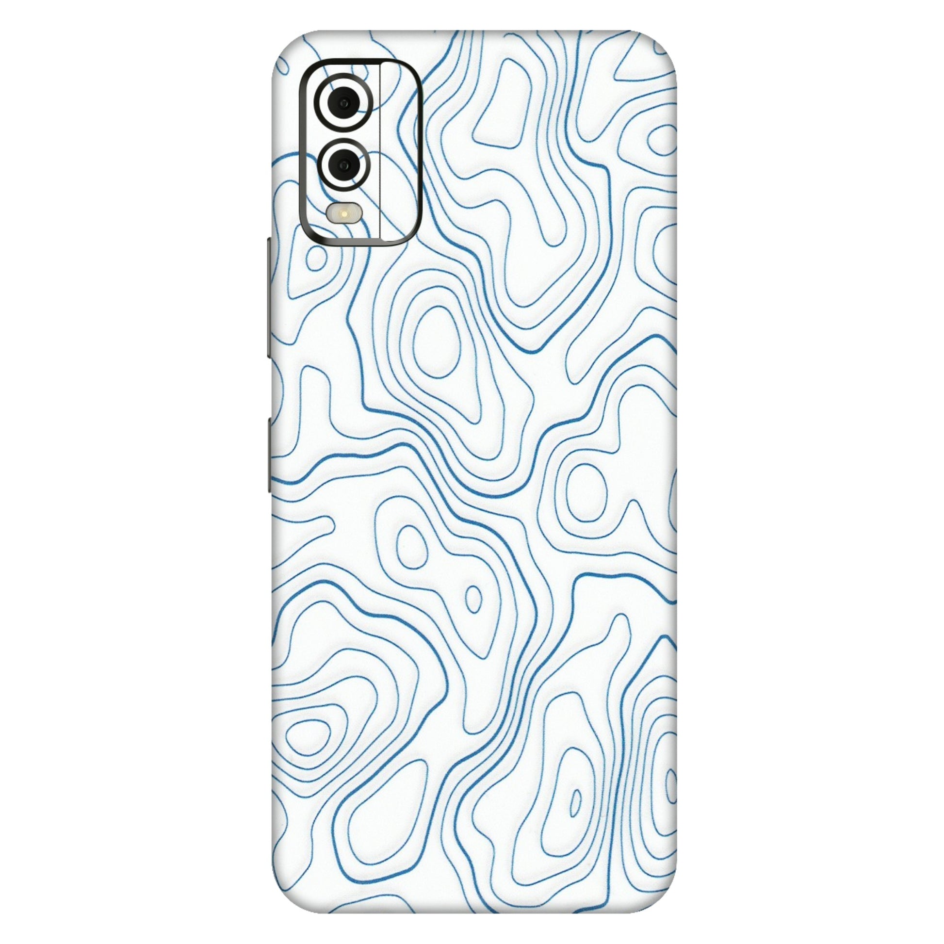 HMD NOKIA Phone Skins (All Models) - Blue And White Swirls - Matte Finish (M-139) HMD Nokia C32
