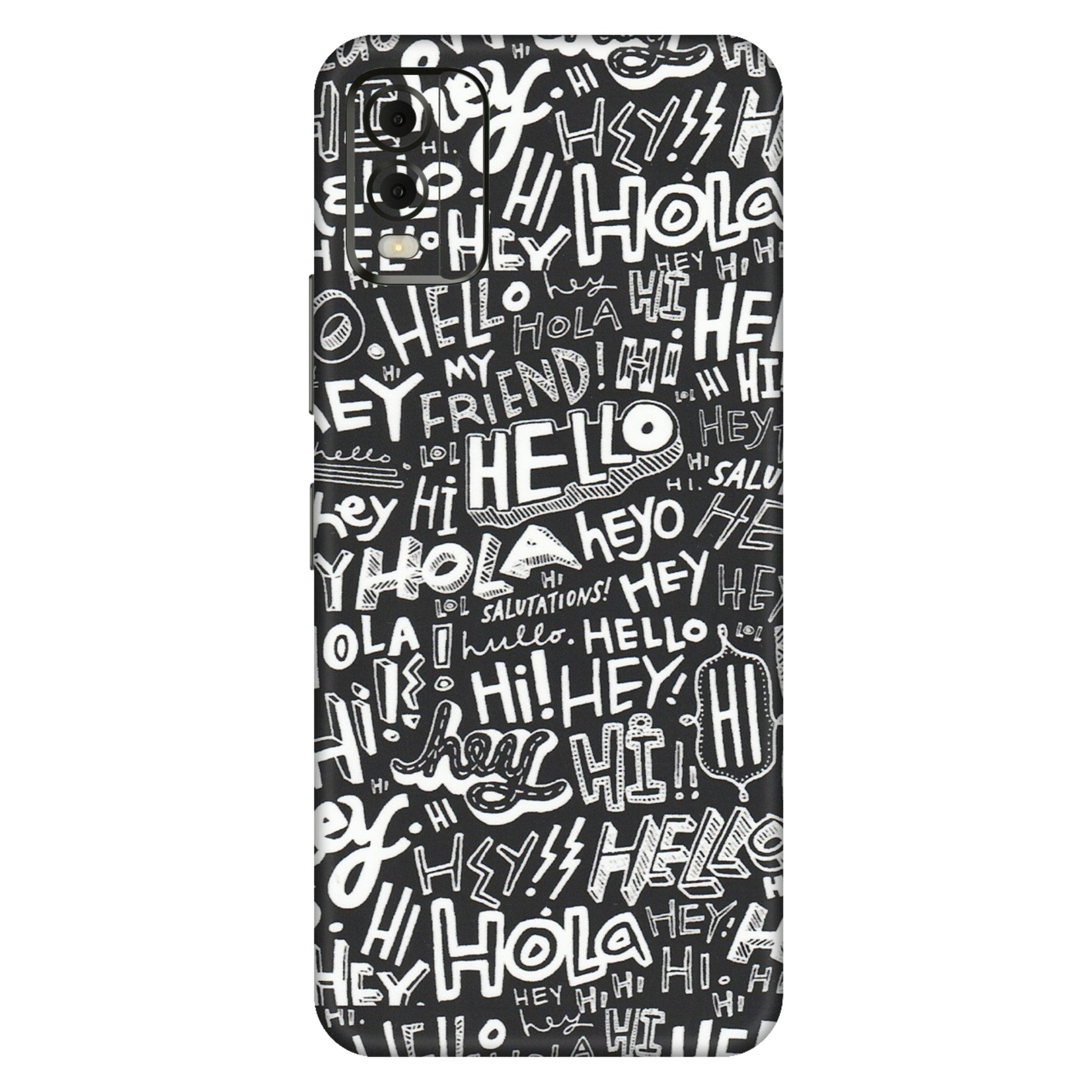 HMD NOKIA Phone Skins (All Models) - Hi Hello Doodles - Matte Finish (M-25) HMD Nokia C32