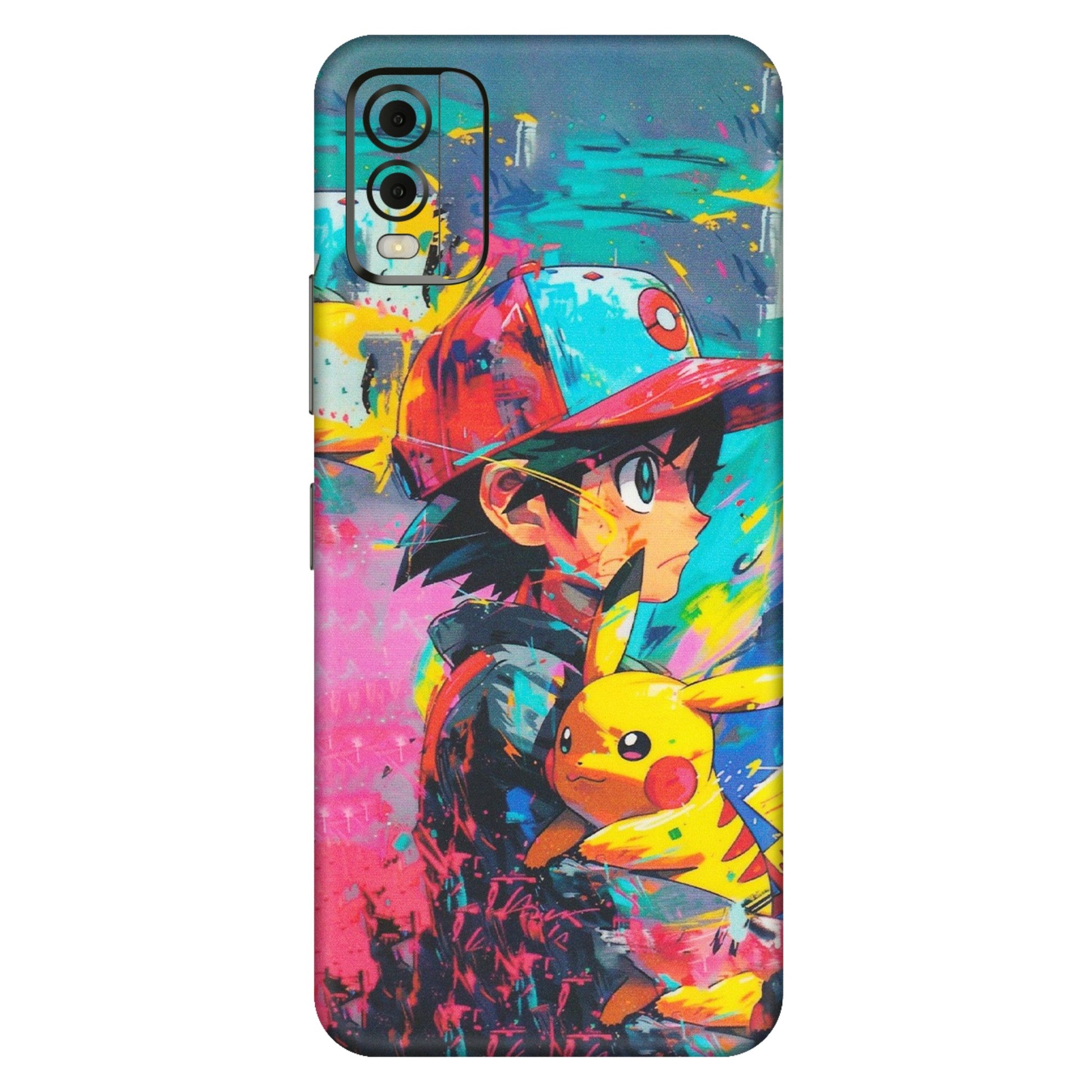 HMD NOKIA Phone Skins (All Models) - Ash & Pikachu - Matte Finish (M-26) HMD Nokia C32