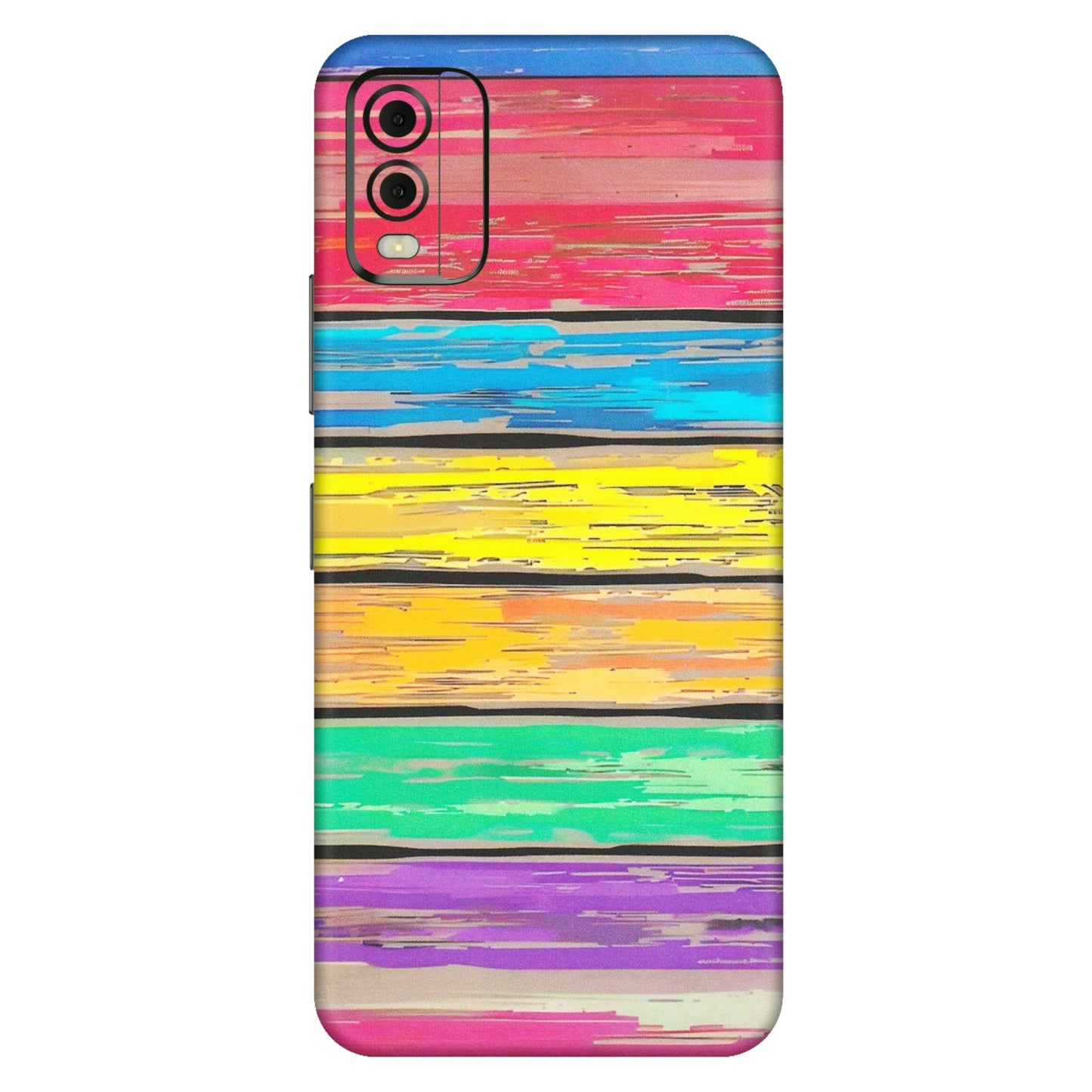 HMD NOKIA Phone Skins (All Models) - Multi Colour Wooden Wall - Matte Finish (M-96) HMD Nokia C32