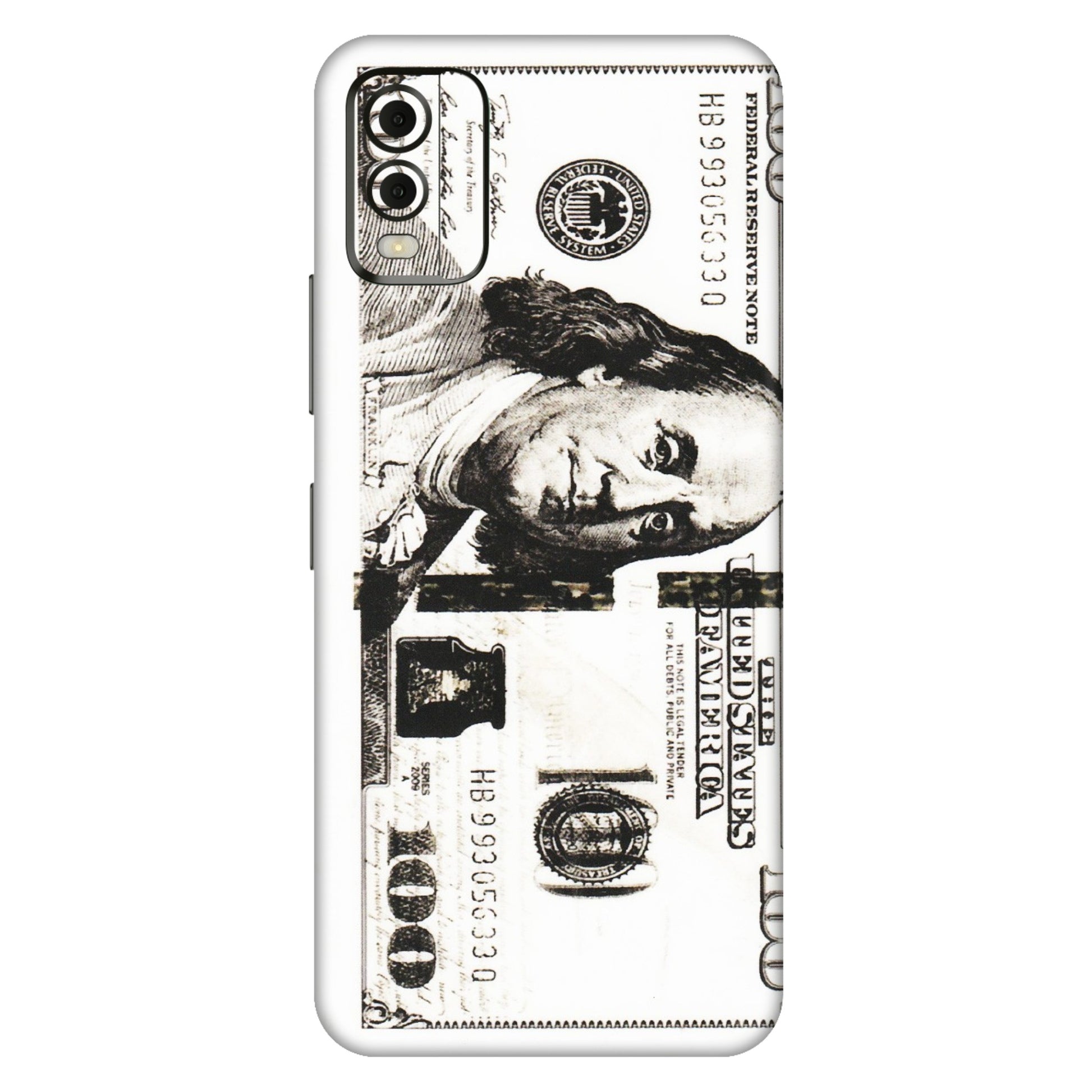 HMD NOKIA Phone Skins (All Models) - 100 Dollar Currency - Transparent Finish (T-01) HMD Nokia C32