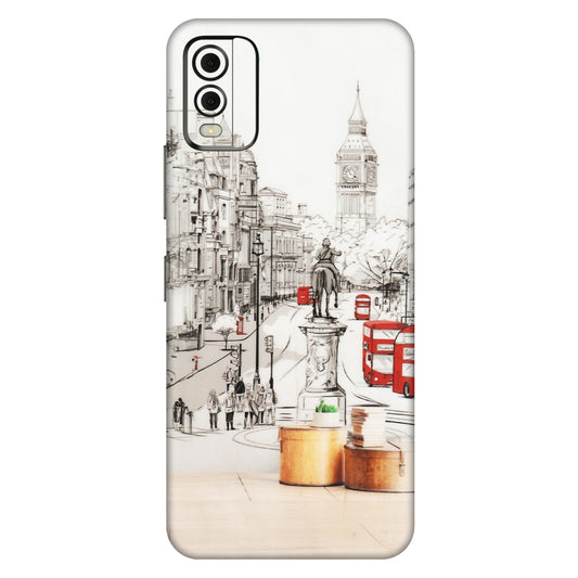 HMD NOKIA Phone Skins (All Models) - London Street - Transparent Finish (T-02) HMD Nokia C32