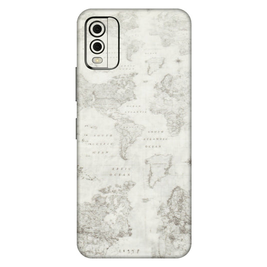 HMD NOKIA Phone Skins (All Models) - World Travel Map - Transparent Finish (T-04) HMD Nokia C32
