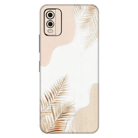 HMD NOKIA Phone Skins (All Models) - Gold Petals Abstract - Transparent Finish (T-08) HMD Nokia C32