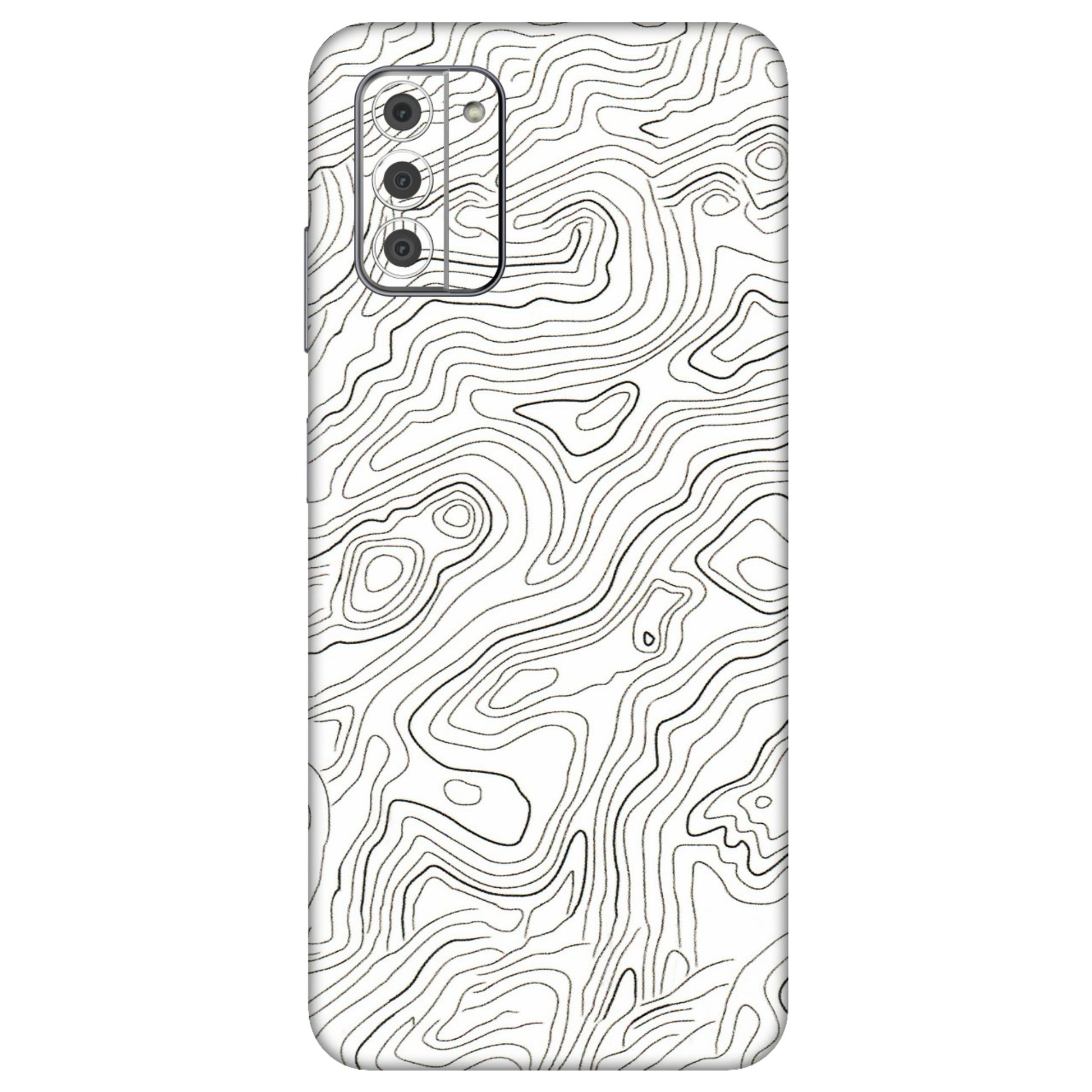 HMD NOKIA Phone Skins (All Models) - White Black Swirls - 3D Embossed Finish (L-219) HMD Nokia G42 5G