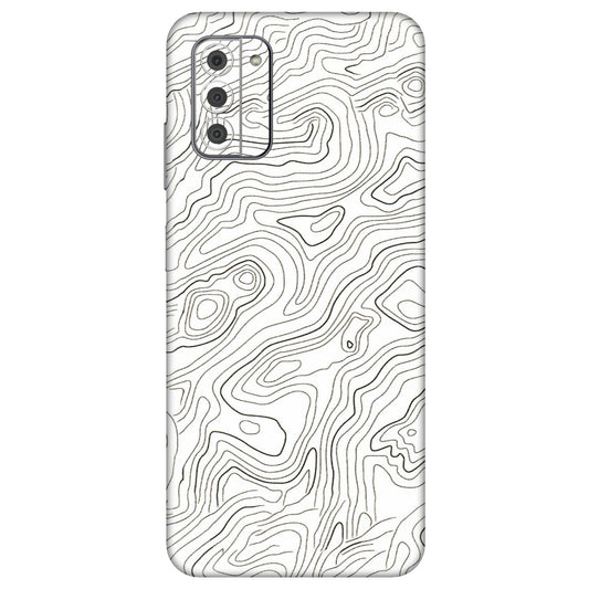 HMD NOKIA Phone Skins (All Models) - White Black Swirls - 3D Embossed Finish (L-219) HMD Nokia G42 5G
