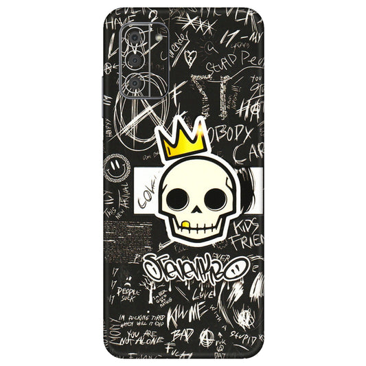 HMD NOKIA Phone Skins (All Models) - Funny Skull Black Chalk Grafitti - 3D Embossed Finish (L-22) HMD Nokia G42 5G