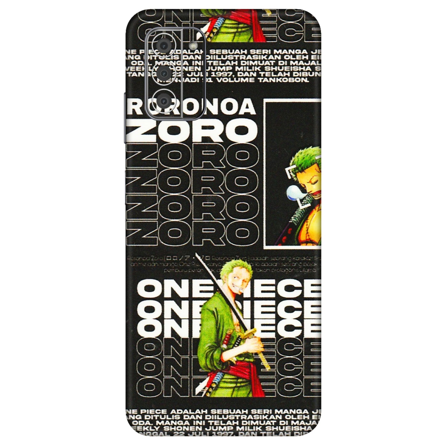 HMD NOKIA Phone Skins (All Models) - One Piece Zoro - 3D Embossed Finish (L-250) HMD Nokia G42 5G