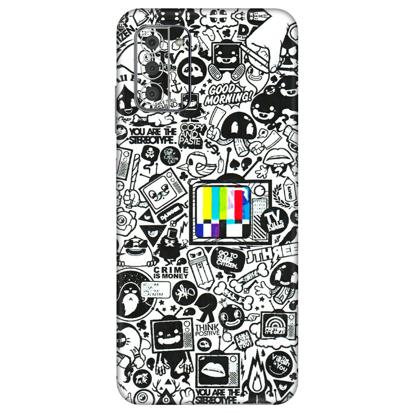 HMD NOKIA Phone Skins (All Models) - Doodles Positive Art - 3D Embossed Finish (L-263) HMD Nokia G42 5G