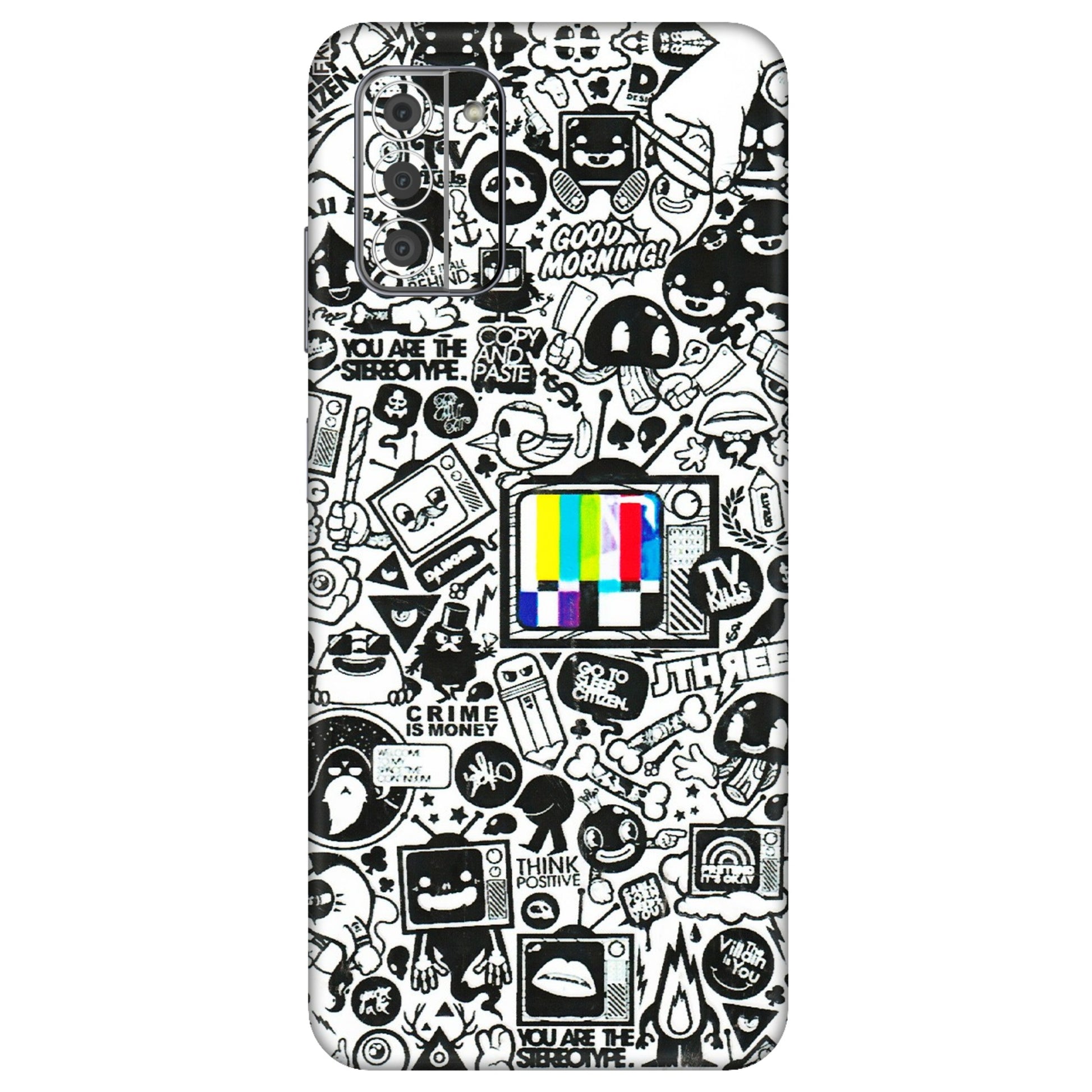 HMD NOKIA Phone Skins (All Models) - Doodles Positive Art - 3D Embossed Finish (L-263) HMD Nokia G42 5G