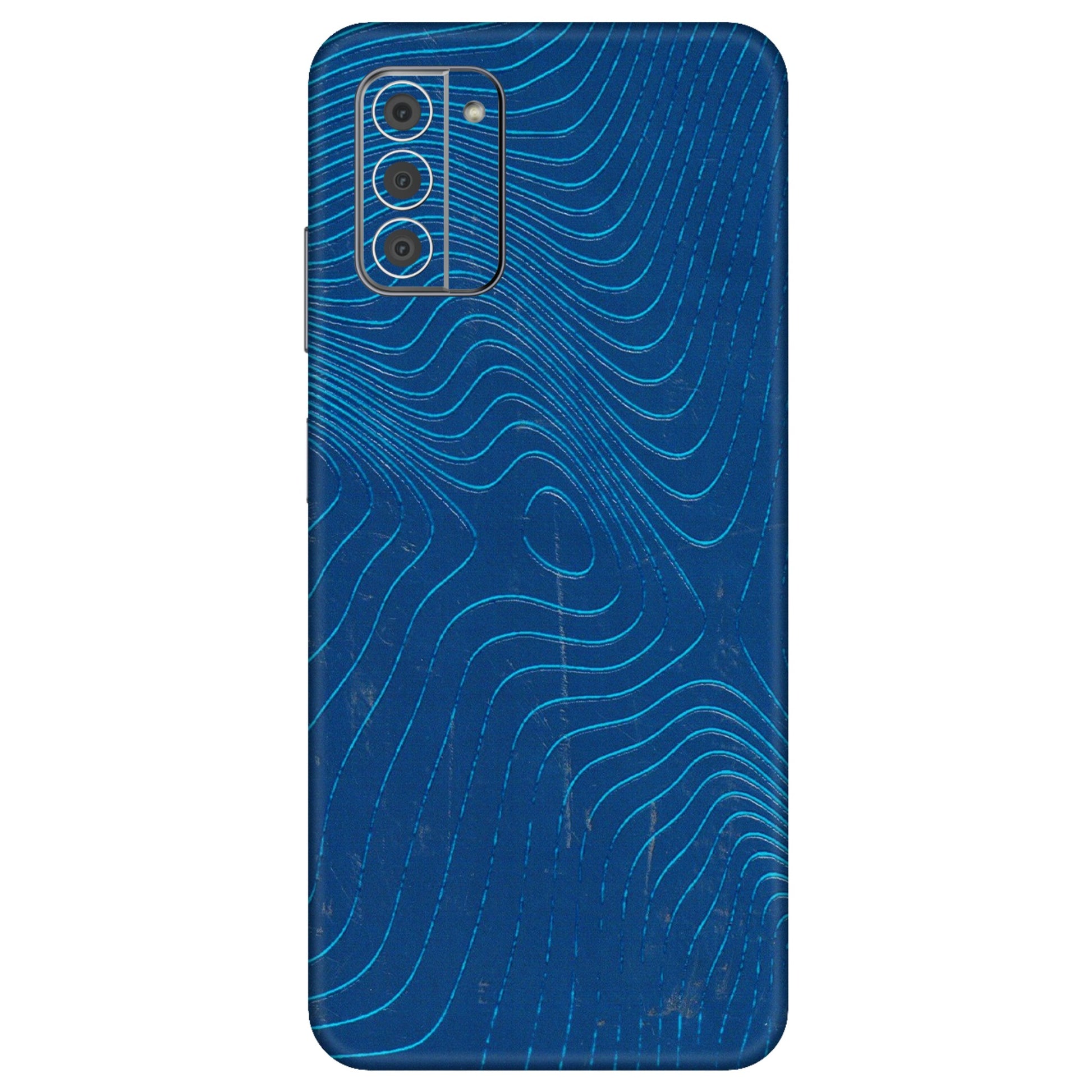 HMD NOKIA Phone Skins (All Models) - Abstract Blue Line Map - 3D Embossed Finish (L-272) HMD Nokia G42 5G