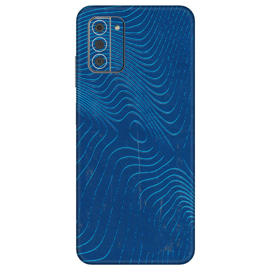 HMD NOKIA Phone Skins (All Models) - Abstract Blue Line Map - 3D Embossed Finish (L-272) HMD Nokia G42 5G