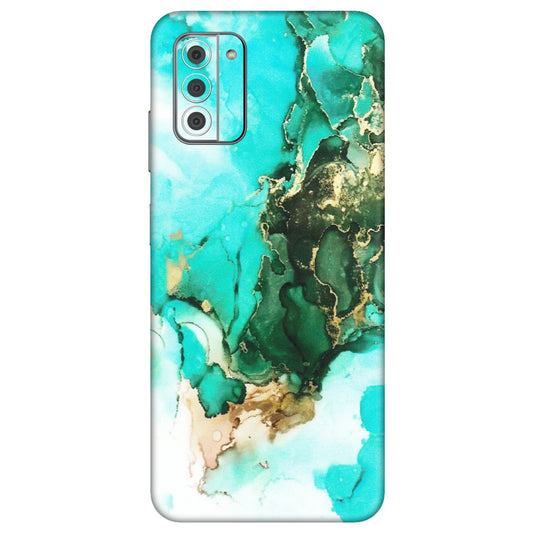 HMD NOKIA Phone Skins (All Models) - The Blue Gold Marble - Matte Finish (M-124) HMD Nokia G42 5G