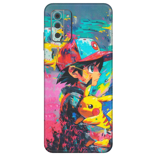 HMD NOKIA Phone Skins (All Models) - Ash & Pikachu - Matte Finish (M-26) HMD Nokia G42 5G