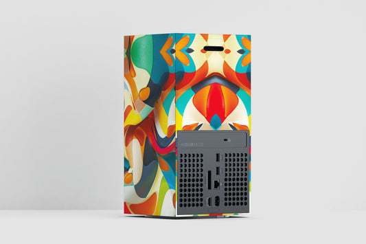 Xbox Series X Blue And Orange Paint Matte Finish Skin